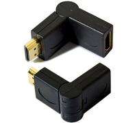 Loops HDMI Adjustable Swivel Cable Adapter - Right Angled 90-270 Degree - Male & Female TV