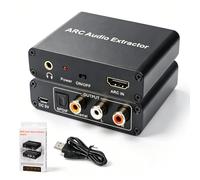 HDMI ARC Audio Extractor, 192KHz DAC Converter, HDMI to Optical, SPDIF, RCA, 3.5mm Jack L/R Coaxial SPDIF Audio Adapter for HDTV Link to Soundbar, Speaker, Home Amplifier, PS5