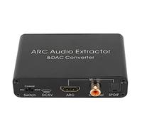 HDMI ARC Audio Extractor, 192KHz HD ARC Sound Extractor, HDMI ARC Optical Coaxial to Optical SPDIF Coaxial 3.5mm Digital Analog Sound Audio Adapter Splitter Converter for TV