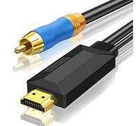 HDMI ARC Audio Extractor,192KHz HDMI ARC to Coaxial Audio Converter - 1.8M | USB Powered, Support PCM 2.0 Audio Format, HDMI to Coaxial Audio Extractor for HDTV to Soundbar(Only TV ARC Port supported)
