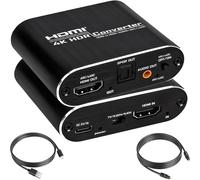 HDMI ARC Audio Extractor Converter 4K 60Hz & eARC Converter Support HDMI to Optical SPDIF + 3.5mm AUX Jack Stereo Audio Adapter Splitter with HDCP2.2 Digital PCM DTS 5.1CH Stereo for Laptop Consoles