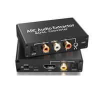 HDMI ARC Audio Extractor DAC 192kHz Digital to Analog Converter, HDMI ARC/Optical/Coaxial Input to SPDIF/RCA/3.5mm Stereo Output, Audio Splitter Adapter for TV, PS3/4, Blu-ray, Home Theatre System