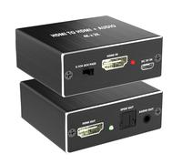 HDMI Audio Extractor, 4K x 2K Audio Splitter, HD MI Input to HDMI + Optical Digital + 3.5mm Stereo Output, Compatible for PS5/PS4/PS3/Blu-ray/HDTV