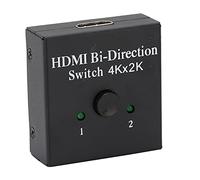HDMI Bi Directional Switch 2x1 1 in 2 Out HDMI Splitter 2x1 Switcher 4K Switch with Remote Control Supports 4K 60Hz HDR for Fire Stick