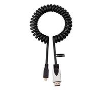 HDMI Cable 1.5M HDMI to Micro HDMI Coiled Male to Male Lead High Speed 18Gbps 2.0 4K Compatible with Raspberry Pi 4, Hero 7 6 5, Sony A6000 A6300, Nikon B500 Camera, Huawei MediaPad, ASUS Zenbook