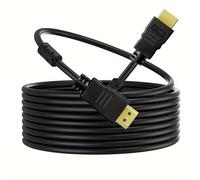 Goobay 51824 Standard HDMI Cable, Gold-plated, Black, 5.5 mm Diameter, 10 m Cabl