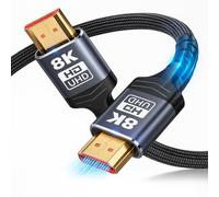 HDMI Cable 1M Certified, 4K HDMI 2.1 Cable Ultra HD High Speed 48Gbps(8K@60Hz 7680x4320, 4K@120Hz), Compatible with hdmi devices PC/TV/HDTV/Blu-ray/MacBook Pro/Air, iPad Pro/Air, iMac