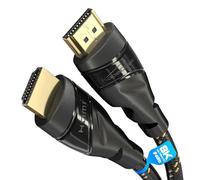 HDMI Cable 8K / 4K - with A.I.S Shielding, Nylon braiding - 0.25m - Designed in Germany (supports all HDMI devices like PS5/Xbox/Switch - 8K@60Hz, 4K@120Hz, High Speed, black) by CableDirect