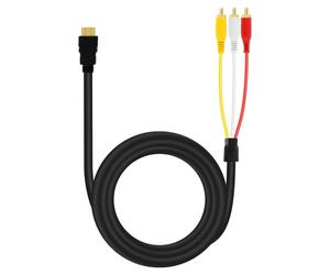 HDMI Cable To 3x Rca Male Audio Adapter And Video 1.5m HD-AV994 LinQ Black