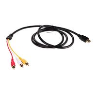 HDMI-compatible To 3 RCA RGB Male AV Video Audio Adapter Cable for HDTV DVD Player