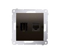 HDMI + Computer Socket RJ45 Cat.6 Simon 54 DGHRJ45.01/46
