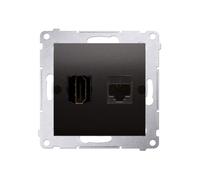 HDMI + Computer Socket RJ45 Cat.6 Simon 54 DGHRJ45.01/48