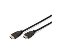 DIGITUS HDMI Cable - HDMI 2.0-3m - UHD 4K 60Hz - gold-plated contacts - compatible with TV, projector, monitor - black