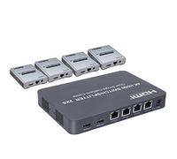 HDMI Extender - 2X6 HDMI Switcher/Splitter Extender Optical SPDIF + 3.5mm jack Audio Extractor 4K@30HZ 1080P 120M By Ethernet RJ45 CAT5e CAT6