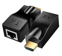 HDMI Extender 4k Adapter Over Cat5e/6 (1pair), HDMI Repeater to RJ45 Ethernet Network Converter, 4k HD 1080p UP to 30m/98ft, for HDTV, Set-top Boxes, DVD, PS4, STB, Black