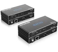 HDMI Extender ARC 4K 60Hz (4:4:4 8bit) HDR10 18Gbps by Cat5e Cat6 with SPDIF Toslink,Bi-Directional PoE+IR+CEC - 230ft 1080P,130ft 4K HDMI2.0 HDCP2.2, Atmos,DTS:X,4K Down-Scale,Slim Mini Case EX70H2