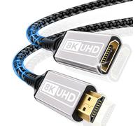 HDMI Extender,Cable 2M 10K 8K@60HZ 4K@120HZ/144HZ HDMI 2.1 Extension Cable Male to Female 48Gbps Ultra High Speed UHD eARC HDCP 2.3 Dynamic HDR10+ HDMI Cable Compatible with TV Stick,HDTV,PS5 PS4