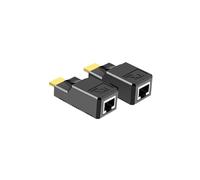 HDMI Extender Over CAT6/5e 60M, BolAAzuL 1080P HDMI to RJ45 Network Adapter Video Transmitter & Receiver Kit with POC, Direct Male HDMI Plug for Monitor, PC, PS4, HDTV