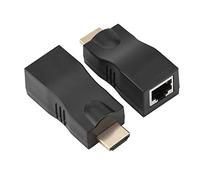 HDMI Extender Transmitter and Receiver - Network RJ45 Over Ethernet LAN Cat 5e / 6 / 6e, Support HDTV 1080P 3D 2x HDMI 30m To RJ45 Network Cable Extender Converter Repeater
