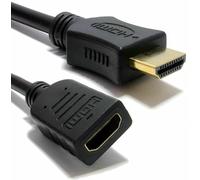 HDMI Extension Cable 4K@60Hz High Speed HDMI 2.0 Extender Male to Female, 18Gbps HDR 3D UHD 2160p ARC HDMI Cable Compatible with TV Stick, Roku, Fire Stick, PS5 PS4 Xbox Blu-Ray Monitor, Black & White