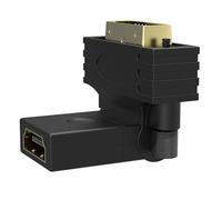 HDMI Female to DVI Male Adapter with 360 Rotating and Angled Design Plated