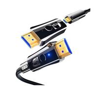 HDMI Fiber Optic Cable Dual Head Micro Detachable Adapter Pipeline TV 8K@60Hz 4K@120Hz HDR EARC for HDTV PS5(8K 2.1 Version,50m)