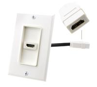 HDMI Flush EURO Wall Plate Faceplate Socket HDMI Tail Cable Single Port