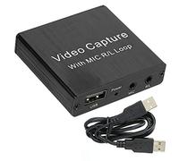 HDMI High Definition USB Video Capture Card 4K Input 1080P Output Aluminum Alloy Gaming Live Broadcasting Microphone Streaming Device for OBS Studio Record Box Equipment