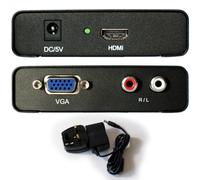 HDMI Input to VGA & Audio Output Converter Full HD PC Laptop to Monitor Adapter