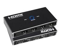 HDMI KVM Switch 2 PC 1 Monitor 4K60Hz USB2.0 with IR Remote for PC | 2 in 1 Out USB2.0, Hotkey & LED, 2 cables, plug & play, no driver, reduce cable clutter, Win/Mac/Linux for gaming home office
