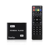 HDMI Media Player, 4K Ultra HD Digital Media Player, Supports USB Drive, SD Card, 4K@30Hz Output,H.265/H.264/AVC Decoding MP4/MKV/MP3/TS/Rmvb/Mov/JPG for Advertising Playback Multimedia TV Playback.