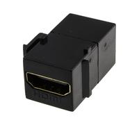 kenable HDMI Panel Mount Snap-In Load Bar Keystone Module Through Coupler Black