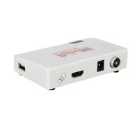 HDMI RF Modulator Coax Converter VHF Adapter W/Male F Type Cord for Laptops VCR DVD Player Fire Stick Set-top Cable Box HD Digital Video Input to Coaxial Out Analog NTSC TV (G B