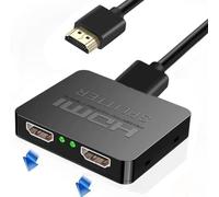 HDMI Splitter 1 in 2 Out 4K 3D HDMI Distributor Adapter Cable 1 to 2 Way Box Hub Cable 1x2 HDCP2.2 for Xbox, PS4/3, Blu-Ray Player, DVD, HDTV