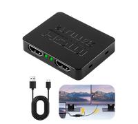 HDMI Splitter 1 in 2 Out 4K for Dual Monitors, 2 Port HDmi splitter Support Two TVs at the Same Time, HDMI 2 Way Splitter, 2 Port HDMI Splitter for HD 3D LED, LCD, TV, Blu-ray DVD