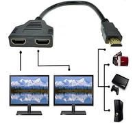 HDMI Splitter 1 in 2 Out Cable, 1080P HDMI Male to Dual HDMI Female 1 to 2 Way Adapter Converter for PS3/STB/HDTV/DVD Players and Most LCD Projectors