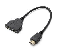 HDMI Splitter 1 in 2 Out Cable Adapter 1080p HDMI Male to Dual Female 1 to 2 Way Distributor Converter Hdmi Monitor Adapter 2 Port HDMI Splitter Support for LED LCD DVD TV Dual Monitors