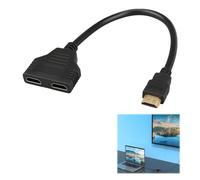 Hdmi Splitter 1 In 2 Out, Dual Hdmi Adapter 1080p HDmi Splitter Extended Display 2 Port HDmi Splitter Switcher for Monitors Full HD HDTV Blu-ray DVD Fire Stick PS3/4, Plug and Play