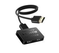 HDMI Splitter 1 In 2 Out, HDMI Splitter for Dual Monitors with 3.9FT hdmi Cable【Not Extend, Just Duplicate/Mirror Screens】1x2 Hdmi splitter 1 to 2 Amplifier for 4K@30HZ Full HD 1080P 3D