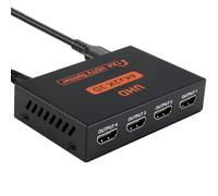 HDMI Splitter 1 in 4 out, 4 K@30Hz 4 Way Distributor for 4 Monitors Multi HDMI Adapter Video Splitter HDMI Multi Connector Mirror Only Not Extend for PC Laptop DVD HDTV Monitor Projector PS3/4/5
