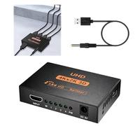 HDMI Splitter 1 in 4 Out 4K HDMI Splitter 4 Port Multi Display Adapter 1 Input to 4 Outputs 4 Way Hdmi Distributor for PC Laptop HDTV Projector Xbox PS5/PS4/PS3 Blu-ray DVD Fire Stick (Not Extend)