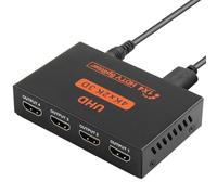 HDMI Splitter 1 in 4 out, 4K Splitter Multi HDMI Adapter with 3.3FT Cable 4K@30HZ Full HD for PC Laptop HDTV Projector Xbox PS3 PS4 PS5, Mirror Only, Not Extend