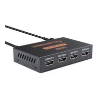 HDMI Splitter 1 in 4 Out,4K Splitter Ultra HD 4 Port Distribution Hub for 4 Monitors, 4 Way Distributor Multi HDMI Adapter for PS3/PS4/PS5 Xbox HDTV PC Laptop Projector Mirror Only (Not Extend)