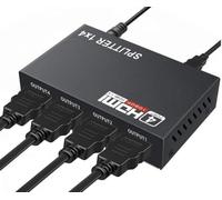 HDMI Splitter 1 in 4 Out Full Ultra HD 4K 3D HDMI Splitter 1X4 Way Box Hub 1080P Distributor Cable for PS3/4 Fire Stick Xbox HDTV DVD Player Monitor Projectors