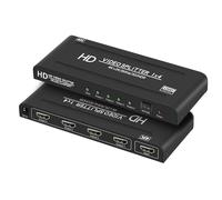 HDMI Splitter 4K@60Hz 1x4 4:4,18Gbps, 4 HDMI 2.0 Splitter1 Ports in 4 Out Support Auto Disconnect Scaler, 4K 1080P Sync, HDR10,3D, Mirroring Screens Only