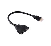 HDMI Splitter Adapter Cable 1 in 2 Out Male to Dual Female HDMI 1080P for HDTV LED LCD TV Supports Two TVs