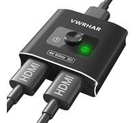 HDMI Splitter, HDMI Switch 4K@60Hz, Aluminum Splitter 2 In 1 out / 1 In 2 out, Supports 4K 3D 1080P Dolby, Switcher for Fire TV Stick,Xbox, PS5/4/3, Blu-Ray,DVD,TV, Projector