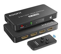 HDMI Switch 3 In 1 Out, HDMI Splitter 4K with Remote Auto Switcher Supports 4K 3D UHD, Multi Connector Splitter for PS5, PS4, PS3, DVD, Blu-ray, Xbox, Fire Stick, PC, TV