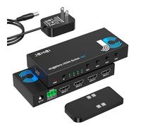 HDMI Switch 4 in 1 Out 4K@60Hz, 4 Ports HDMI Switcher Selector with Remote, Support HDCP 2.2 HD R10+ Dolby Vision/Atmos 18Gbps CEC for Apple TV Game PC PS4 5 Pro Xbox Roku