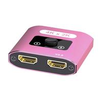 HDMI Switch 4K@60Hz, Bi-Directional 2 in 1 Out / 1 in 2 Out Selector, Aluminum HDMI 2.0 Switcher for PS5, Xbox, Fire Stick, Roku, Laptop to TV/Monitor/Projector, Manual Switch with LED Indicator